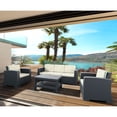 thumbnail image 5 of Compamia Monaco 4 Piece Outdoor Sofa Set in Dark Gray with Cushion, 5 of 8