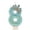 Light Blue, variant on Number 5 Birthday Candle Glitter Pink Cake Topper with Bow for Anniversary Celebration Party Supplies Decorative Anniversary Favors