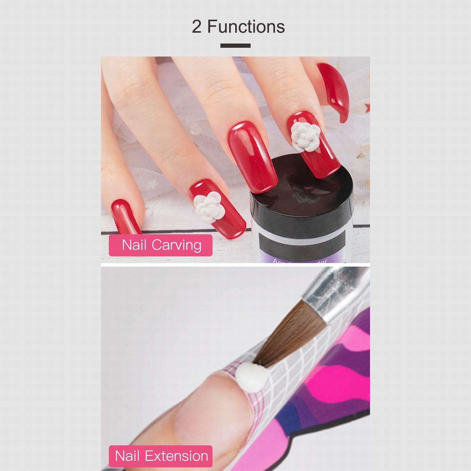 Lip Gloss Glitter Packets Nail Forms Extra Long Nails Mauve Nail Brush Size 16 Oval Nail And Brushes for Nails Nail for Coffin Nails Rose Nail Glitter Nail Kits with Everything And Practice Hand 20