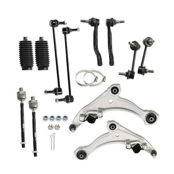 ALL-CARB 12pcs Front Lower Control Arm Outer Tie rod Sway Bar Link Kit Replacement for 2009-2014 Maxima All Models K622054, K622059