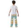 thumbnail image 4 of FORMRS Boys Pajama Pants with Pockets Size 11-12Y Kids Lounge Sleep Bottoms, Retro Beige Rainbow, 4 of 8