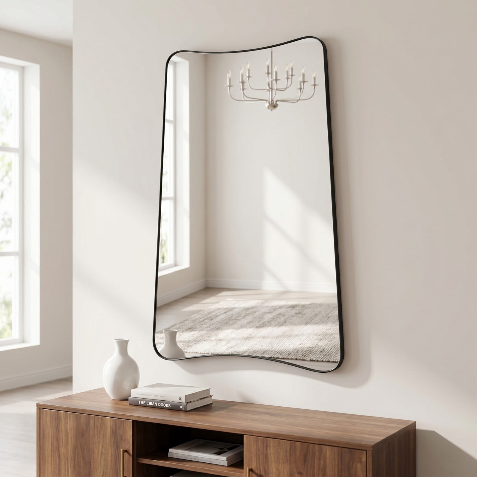GRAHMCY 26"x38" Irregular Wall-mounted Bathroom Mirror Vanity Decorative Mirror