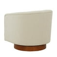 thumbnail image 6 of Comfort Pointe Muriel Beige Fabric Wood Base Swivel Accent Chair, 6 of 15