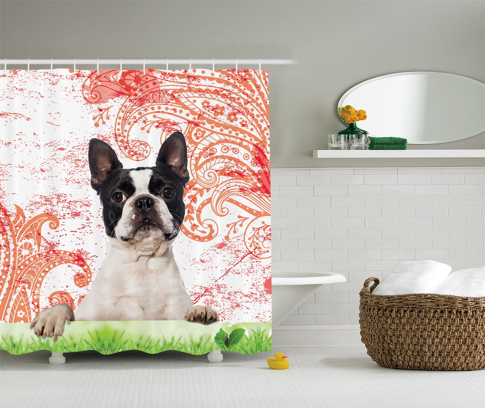 Dog Lover Celebrating Boston Terrier 2-Sided Royal Lion Beach Tote