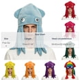 thumbnail image 4 of lcziwo Woman Funny Octopus Hat Cospaly Party Halloween Costume Plush Squid Caps, 4 of 7