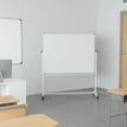 thumbnail image 2 of Flash Furniture HERCULES Series 53"W x 62.5"H Double-Sided Mobile White Board with Pen Tray, 2 of 13