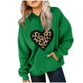 thumbnail image 2 of Yufatyle Kids Clothes, Boys Girls Hoodie, Casual Long Sleeve Top Fall Teen Girl Boy Oversized Sweatshirts with Hood, Green, 2 of 5
