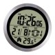 thumbnail image 1 of Reloj despertador digital para mesita de noche, reloj de pared redondo con pantalla de temperatura Marco de aluminio, 1 of 9