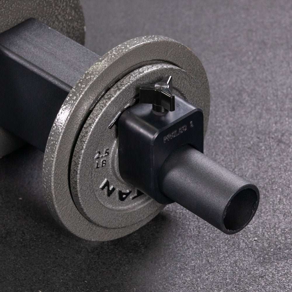 Titan Fitness 18" Beam Pinch Block Dumbbell Handles, Block Weights Sold as a Pair, 5 LB Each, Fits Olympic Plates, For Grip and Pinch Strength Training, Home Gym Dumbbell Movements