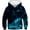 Blue B, variant on Boys Fleece Lined Sweatshirt Long Sleeve Crewneck Tops Loose Pullover Hooded Sweatshirt Solid Clothes 7-14 Years Blue 9-10 Years