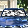 thumbnail image 5 of Foldable Car Windshield Sunshade UV Sun Visor Protector Blocks UV Rays Keeps Vehicle Cool 55x27.6 Inch Classic Soccer Tile Pattern, 5 of 8