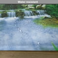 thumbnail image 6 of Ambesonne Nature Place Mats Set of 4, Waterfall Rocks Forest, Standard Size, Fern Green Pale Blue, 6 of 6