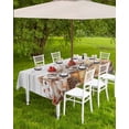 thumbnail image 4 of Boanket Outdoor Tablecloth with Umbrella Hole for Patio/Picnic/Party/Camping, Thanksgiving Hedgehog Waterproof Table Cloth Rectangle Table Cover Washable, Fall Pumpkins Harvest Vintage (52"x 70"), 4 of 7