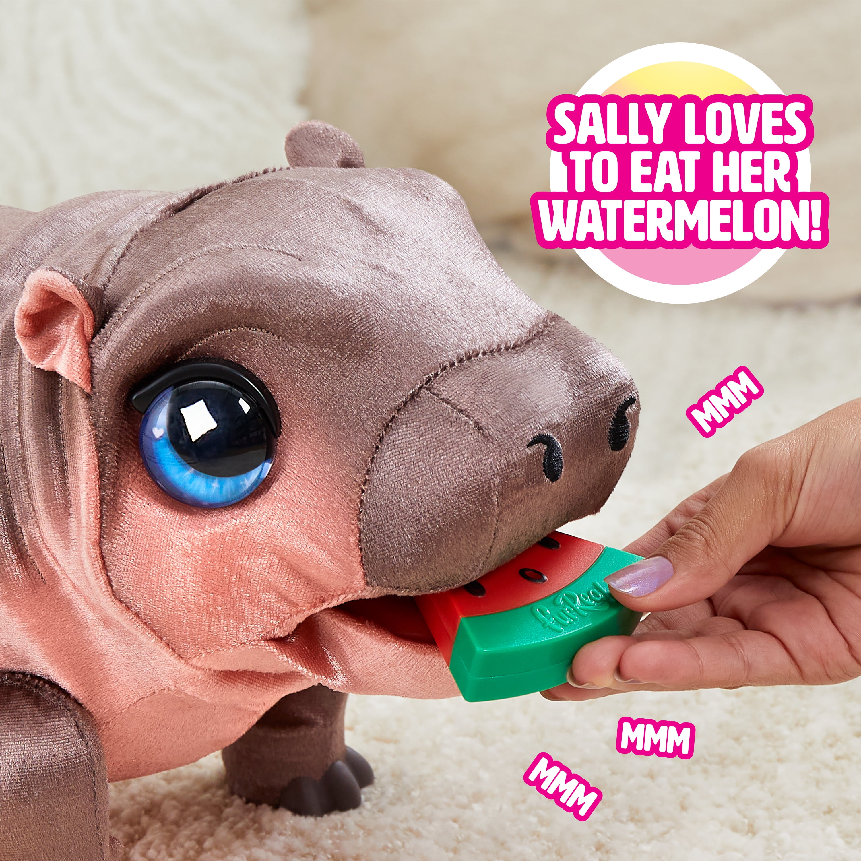 FurReal Sally the Silly Hippo, 9 Inch Interactive Plush, Kids Toys