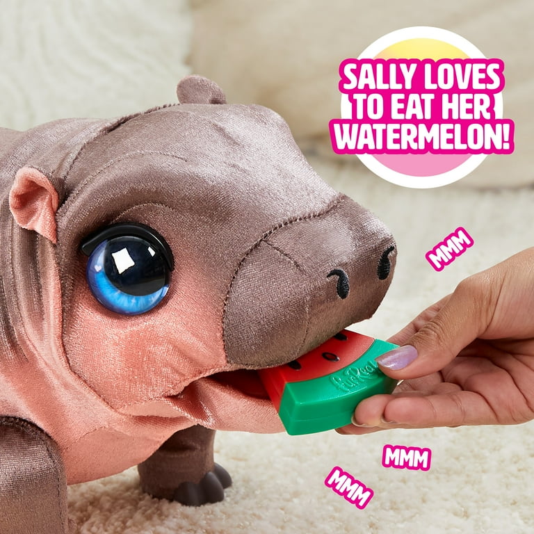 FurReal Sally the Silly Hippo, 9 Inch Interactive Plush, Kids Toys