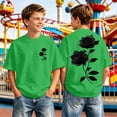thumbnail image 2 of Boys Graphic Tees Under $10 Short Sleeve Shirts Casual Back to School Playwear Funny Cool #03 Green 2-3 Years, 2 of 6