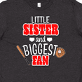 thumbnail image 4 of Inktastic Little Sister and Biggest Fan Baseball Glove and Bat Youth T-Shirt, 4 of 5
