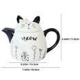 thumbnail image 2 of Ceramic Teapot Cartoon Decorative Cat Shape Tea Kettle Portable Small Ceramic Teapot, 2 of 7