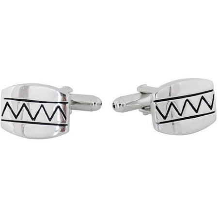 Turquoise Sterling Silver Cufflinks - Cuff Daddy Rhodium Silver Southwestern Cufflinks