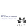 thumbnail image 6 of Flash Furniture 4 Pack Brazos Series Black Outdoor Barstool with Flex Comfort Material and Metal Frame, 6 of 16