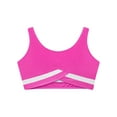 thumbnail image 4 of Hansber Kids Girls Sleeveless Dance Crop Top Sports Bra Athletic Ballet Gymnastics T-Shirt Activewear Hot Pink 12, 4 of 6