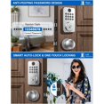 thumbnail image 6 of Fingerprint Door Lock Deadbolt with Handle Set -  Keyless Entry Lock with 5-in-1 Unlock, Keypad Lock with AutoLock, App Control - Easy DIY Installation for  & Rental (Silvery), 6 of 6