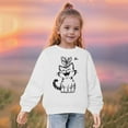 thumbnail image 2 of Odeerbi Toddler Girls Crewneck Sweatshirts Pullover Sweatshirts Children's Fall Winter Sweatshirt Heart Print Long Sleeve Sweater Top White, 2 of 5