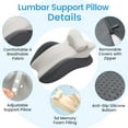 thumbnail image 3 of SHANNA Memory Foam Wedge Pillow for Adults, Multi-Purpose Bed Sofa Support Pillow with Removable Cover for Sleeping /Sitting Up/Reading, Back Knee Leg Support for Relaxing, Gray/Black, 3 of 7
