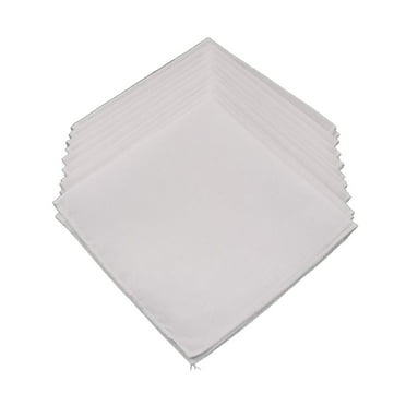 chidgrass Pack of 10 Man Square Handkerchiefs Cotton Soft Wedding Ceremony Business Suit Pocket Washable Portable Hanky for Male