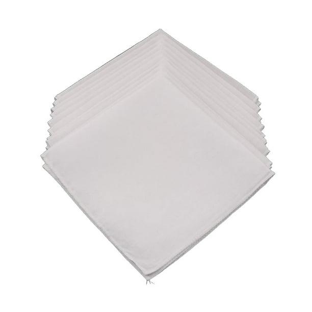 Eigraketly Paquete de 10 pañuelos cuadrados para hombre, pañuelo de algodón para ceremonia de boda, reunión, pañuelo de bolsillo de negocios, pañuelo Ropa Deportiva, Zapatos Eigraketly OD024633-00