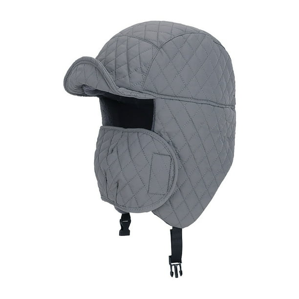 Gorro de invierno con forro polar cálido para mujer, resistente al viento y al frío, con protección auditiva, gorro Lei Feng, diadema, mascarilla, gorro para mujer.