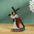 thumbnail image 1 of Estatua de resina de Jesús, figura de cruz, figura sagrada católica, escultura de Cristo, adorno decorativo para estante de mesa, colección de coches Macarena Estatuilla de Jesús, 1 of 8
