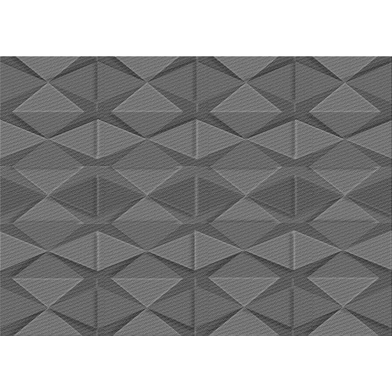 Ahgly Company Indoor Rectangle Patterned Gray Area Rugs, 4' x 6'