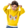 thumbnail image 3 of Toddler Boy Girl Cute Hoodies Solid Color Long Sleeve Hooded Sweatshirt Top Fall Winter Hoodie Clothes Girl Oversize Sweatshirts Yellow 3Y, 3 of 5