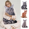 thumbnail image 7 of Holloyiver 3D Animal Cat Shaped Accent Pillows, Decorative Cushions, Lifelike Pet Creative Stuffed Plush Throw Pillow for Girls Boys Gifts Home Office Dorm Farmhouse Couch Decor, 20Inch, 7 of 7