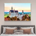 thumbnail image 4 of Póster de lienzo con arte panorámico de Neuschwanstein alemán, decoración de dormitorio, paisaje deportivo, decoración de oficina, regalo, estilo marco, 40 x 60 cm, 4 of 8