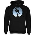 thumbnail image 1 of Halloween Witch Riding Broomstick Full Moon Mens Hoodie, 1 of 1