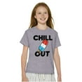 thumbnail image 3 of Retro Chill Out Food Pun Popsicle Crewneck T Shirts Boy Girl Teen Brisco Brands XS, 3 of 6