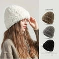 thumbnail image 2 of TELOLY Womens Hats,Thermal Plush Beanie,Winter Imitation Fur Womens Hat,Style 1, 2 of 2