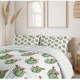 thumbnail image 6 of Ambesonne Mexican Duvet Cover Sets, Cactus Plant Desert, 2-Queen, Green and Orange, 6 of 7