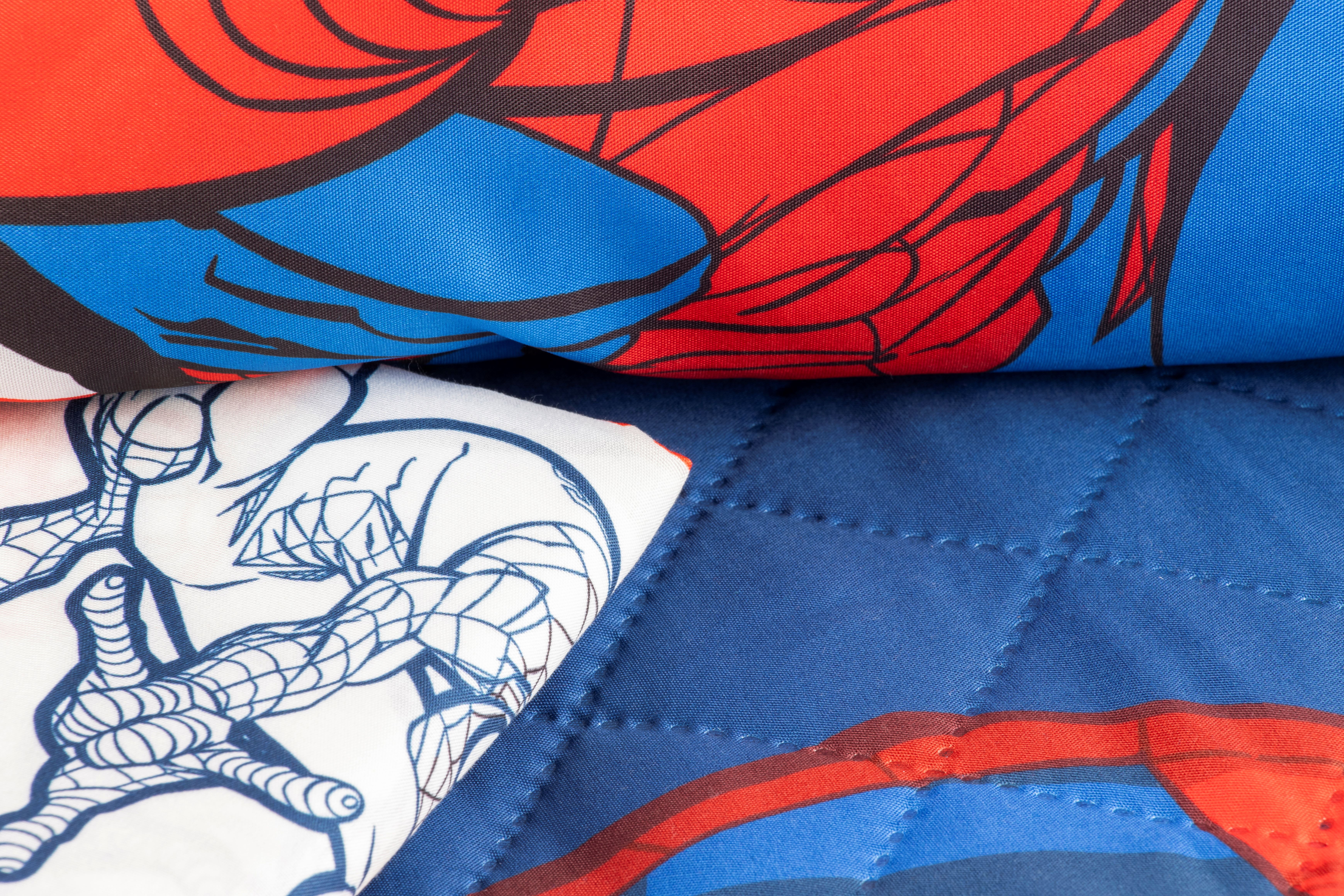 Marvel Spiderman Symbol of Hope 4 Piece Twin Size Kids Quilt Set