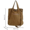 thumbnail image 3 of Bolso de hombro para mujer Bolsos cruzados vintage de lona Bolsos casuales de ocio (café) Likrtyny Para Estrenar, 3 of 9