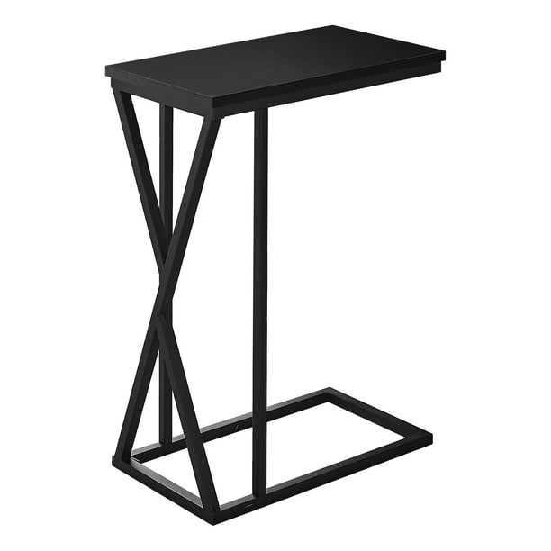 ACCENT TABLE 25"H / BLACK / BLACK METAL