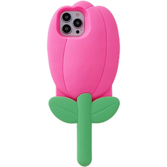 3D Tulip Case for iPhone 13 Pro 6.1",3D Creative Flower Tulip Case for Women Girls Teens Kids,Cute Kawaii Flower Tulip Soft Silicone Case for iPhone 13 Pro 6.1 inch 2021