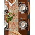 thumbnail image 3 of Table Runner 72 Inches Long for Kitchen Dining, Red Beige Dresser Scarf Farmhouse, Dining Table Decorations for Wedding/Parties, Vintage Boho Ethnic Geometric Abstract Art 16 x 72 In, 3 of 9