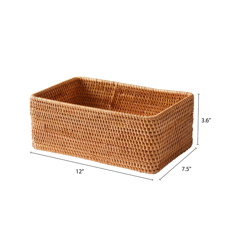 Rattan Toilet Organizer Basket, Honey Brown photo 5