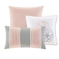 thumbnail image 5 of Izzovium 6-Piece Cotton Quilt Set Reversible with Throw Pillows, Grey/Peach Full Queen, OEKO-TEX Safe Bedding, 5 of 12