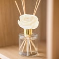 thumbnail image 4 of 2 difusores de aroma con forma de flor: difusor de aceites esenciales con mecha de algodón de repuesto para fragancias del hogar, decoración de oficina, dormitorio, aroma beige., 4 of 6