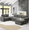 Gray, variant on Euroco 119" U-Shaped Sectional Sofa, 6 Seat Chenille Corner Couch Set with Cup Holders, Oversized Chaise Lounge, Irregular Corner, Deep and Wide Seat, Comfy Sofa for Living Room&Apartment, 2 Colors