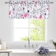 thumbnail image 2 of Alishomtll Floral Kitchen Hot Pink Flower Print Valance Curtains, 52" x 18", 2 of 7